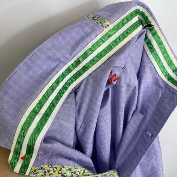 Robert Graham Tailored Fit Light Purple plaid Long sleeve button down Medium - Picture 13 of 16